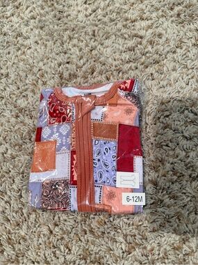 BAMBOO Shortie Baby Zip Patchwork Bandana Print